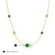 3 - Linea 0.51 ctw Emerald (4 mm) and Yellow Diamond Women Station Necklace 