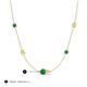 3 - Linea 0.54 ctw Emerald (4 mm) and Yellow Sapphire Women Station Necklace 