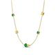 4 - Linea 0.54 ctw Emerald (4 mm) and Yellow Sapphire Women Station Necklace 