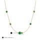 3 - Linea 0.53 ctw Emerald (4 mm) and Peridot Women Station Necklace 