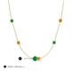 3 - Linea 0.45 ctw Emerald (4 mm) and Citrine Women Station Necklace 