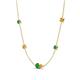 4 - Linea 0.45 ctw Emerald (4 mm) and Citrine Women Station Necklace 