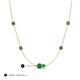 3 - Linea 0.53 ctw Emerald (4 mm) and Green Garnet Women Station Necklace 