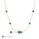 3 - Linea 0.45 ctw Emerald (4 mm) and Iolite Women Station Necklace 