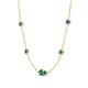 4 - Linea 0.45 ctw Emerald (4 mm) and Iolite Women Station Necklace 