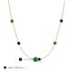 3 - Linea 0.51 ctw Emerald (4 mm) and London Blue Topaz Women Station Necklace 