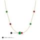 3 - Linea 0.51 ctw Emerald (4 mm) and Ruby Women Station Necklace 