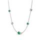 4 - Linea 0.51 ctw Emerald (4 mm) and Lab Grown Diamond Women Station Necklace 