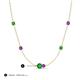 3 - Linea 0.55 ctw Green Garnet (4 mm) and Amethyst Women Station Necklace 