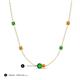 3 - Linea 0.55 ctw Green Garnet (4 mm) and Citrine Women Station Necklace 