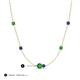 3 - Linea 0.55 ctw Green Garnet (4 mm) and Iolite Women Station Necklace 