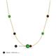 3 - Linea 0.63 ctw Green Garnet (4 mm) and Red Garnet Women Station Necklace 