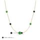 3 - Linea 0.61 ctw Green Garnet (4 mm) and London Blue Topaz Women Station Necklace 