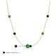 3 - Linea 0.62 ctw Green Garnet (4 mm) and Blue Sapphire Women Station Necklace 