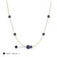 3 - Linea 0.46 ctw Iolite (4 mm) and Black Diamond Women Station Necklace 