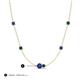 3 - Linea 0.46 ctw Iolite (4 mm) and Blue Diamond Women Station Necklace 