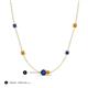 3 - Linea 0.40 ctw Iolite (4 mm) and Citrine Women Station Necklace 