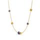 4 - Linea 0.40 ctw Iolite (4 mm) and Citrine Women Station Necklace 