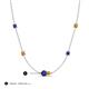 3 - Linea 0.40 ctw Iolite (4 mm) and Citrine Women Station Necklace 