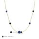 3 - Linea 0.46 ctw Iolite (4 mm) and London Blue Topaz Women Station Necklace 