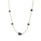 4 - Linea 0.46 ctw Iolite (4 mm) and London Blue Topaz Women Station Necklace 