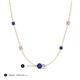 3 - Linea 0.43 ctw Iolite (4 mm) and Moissanite Women Station Necklace 