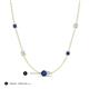 3 - Linea 0.39 ctw Iolite (4 mm) and Opal Women Station Necklace 