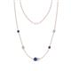 1 - Linea 0.39 ctw Iolite (4 mm) and Opal Women Station Necklace 