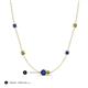 3 - Linea 0.48 ctw Iolite (4 mm) and Peridot Women Station Necklace 