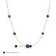 3 - Linea 0.48 ctw Iolite (4 mm) and Red Garnet Women Station Necklace 