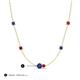 3 - Linea 0.46 ctw Iolite (4 mm) and Ruby Women Station Necklace 