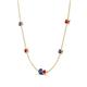 4 - Linea 0.46 ctw Iolite (4 mm) and Ruby Women Station Necklace 