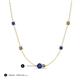 3 - Linea 0.46 ctw Iolite (4 mm) and Smoky Quartz Women Station Necklace 