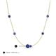 3 - Linea 0.46 ctw Iolite (4 mm) and Tanzanite Women Station Necklace 