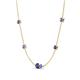 4 - Linea 0.46 ctw Iolite (4 mm) and Tanzanite Women Station Necklace 