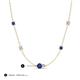 3 - Linea 0.46 ctw Iolite (4 mm) and Lab Grown Diamond Women Station Necklace 