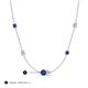 3 - Linea 0.46 ctw Iolite (4 mm) and Lab Grown Diamond Women Station Necklace 