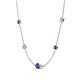 4 - Linea 0.46 ctw Iolite (4 mm) and Lab Grown Diamond Women Station Necklace 