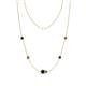 1 - Linea 0.56 ctw London Blue Topaz (4 mm) and Smoky Quartz Women Station Necklace 