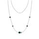 1 - Linea 0.56 ctw London Blue Topaz (4 mm) and Smoky Quartz Women Station Necklace 