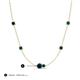 3 - Linea 0.55 ctw London Blue Topaz (4 mm) and Blue Diamond Women Station Necklace 