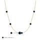 3 - Linea 0.57 ctw London Blue Topaz (4 mm) and Blue Sapphire Women Station Necklace 