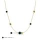 3 - Linea 0.58 ctw London Blue Topaz (4 mm) and Peridot Women Station Necklace 