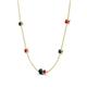 4 - Linea 0.55 ctw London Blue Topaz (4 mm) and Ruby Women Station Necklace 