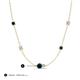 3 - Linea 0.55 ctw London Blue Topaz (4 mm) and Natural Diamond Women Station Necklace 