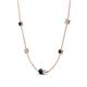 4 - Linea 0.55 ctw London Blue Topaz (4 mm) and Natural Diamond Women Station Necklace 