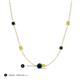 3 - Linea 0.55 ctw London Blue Topaz (4 mm) and Yellow Diamond Women Station Necklace 