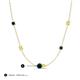 3 - Linea 0.58 ctw London Blue Topaz (4 mm) and Yellow Sapphire Women Station Necklace 