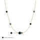 3 - Linea 0.58 ctw London Blue Topaz (4 mm) and Created Alexandrite Women Station Necklace 