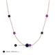 3 - Linea 0.49 ctw London Blue Topaz (4 mm) and Amethyst Women Station Necklace 